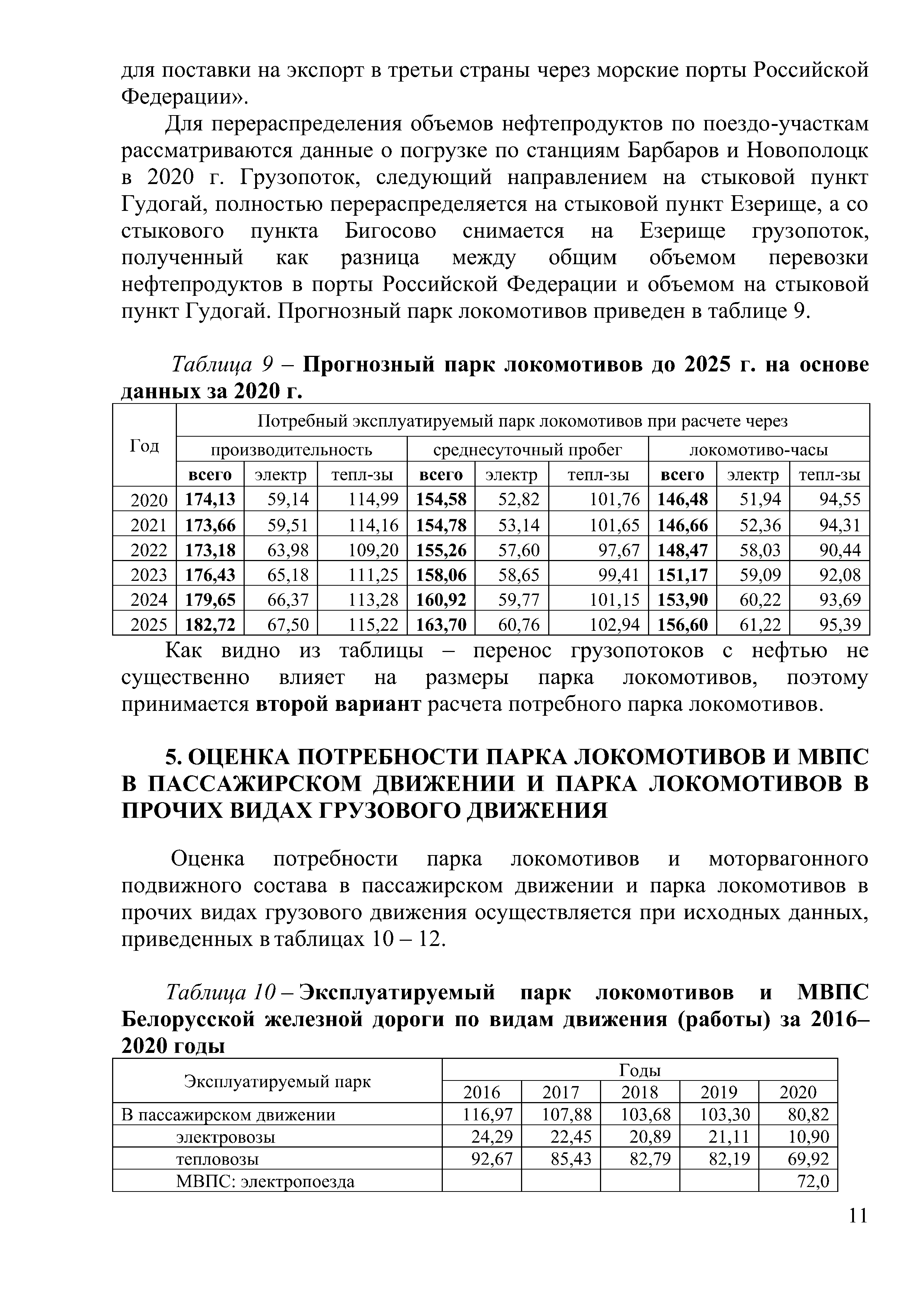 Доклад на тему "Программа обновление парка тягового подвижного состава в период 2021-2025гг." (Страница 11)